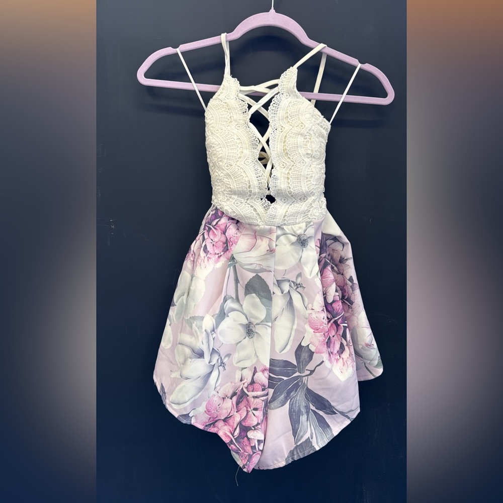 Lace Floral Romper